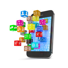icon app fall in smart phone