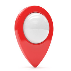 red map pointer isolated
