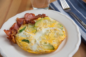 Spargel Omelette mit Speck