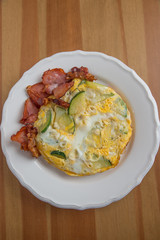 Spargel Omelette mit Speck