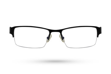Classic Fashion eyeglasses style isolated on white background.