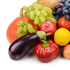 fruit and vegetable isolated on white background