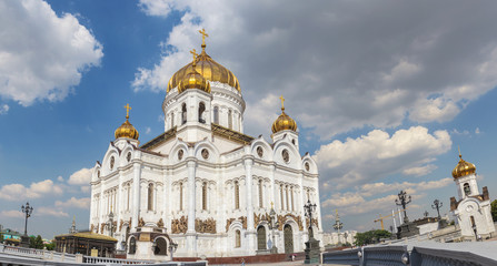 Cathedral of Christ the Savior in Moscow, the view from the western side