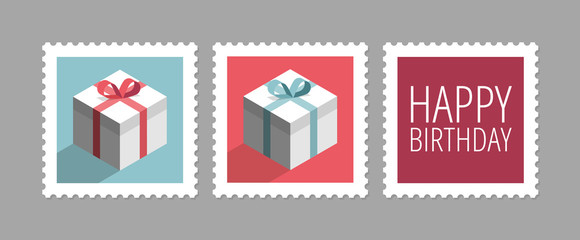 Postage stamps with gifts