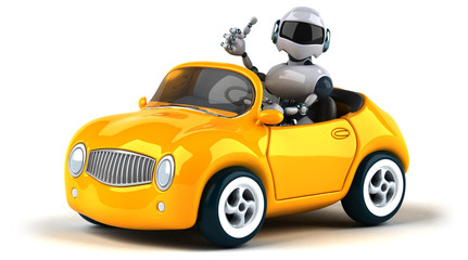 Obraz premium Robot and car