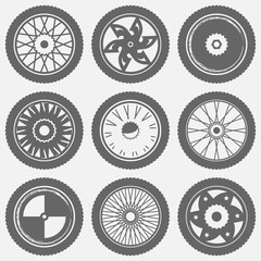 Motorcycle wheel icons
