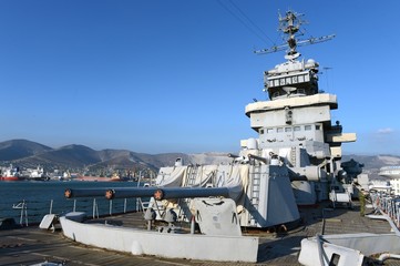 The cruiser "Mikhail Kutuzov" at the dock in Novorossiysk