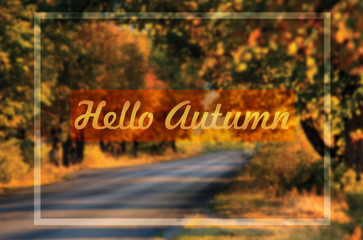 hello autumn background