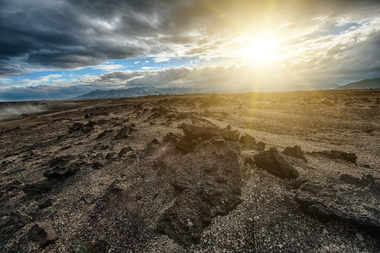 Lava landscape of Iceland