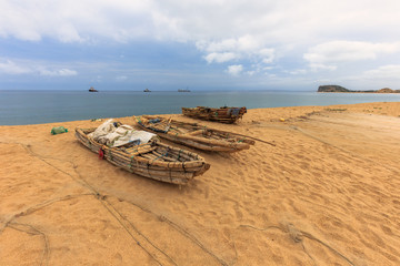 Fishing at the sea