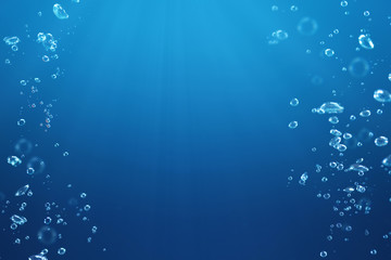 air bubbles under water - obrazy, fototapety, plakaty