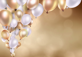 Gold balloons