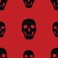 seamless background with skulls