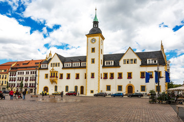 Fototapeta premium Rathaus in Freiberg, Sachsen, Germany