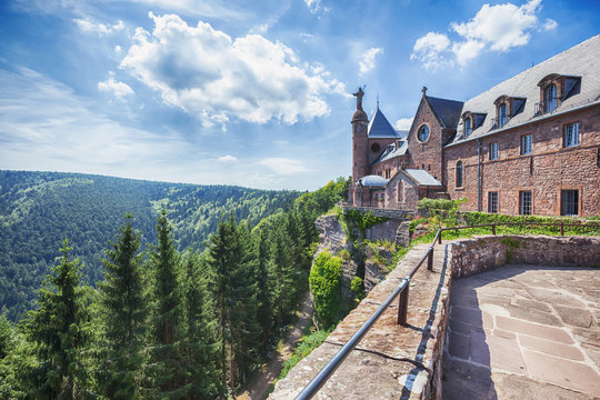 Mont Sainte-Odile Abbey in Alsace, France