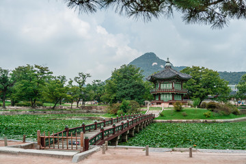 Fototapeta na wymiar Hyangwonjeong Pavilion