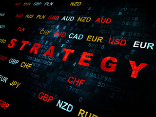 Finance concept: Strategy on Digital background