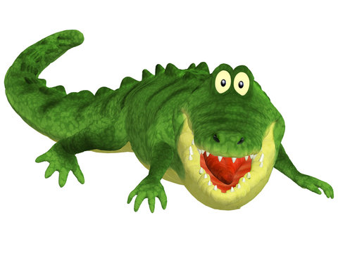 Cartoon 3d crocodile