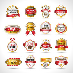 Luxury Labels Gold And Red