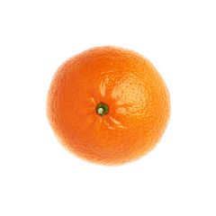 Fresh juicy tangerine fruit isolated over the white background