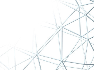 Obraz premium Abstract white background with 3d lattice