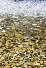 Clear water and stones