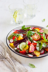 Salad with fresh summer vegetables