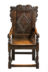 Wainscot Chair, second half 17th century carved oak