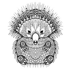 Hand drawn Echidna, Australian animal illustration for antistres - 90374755