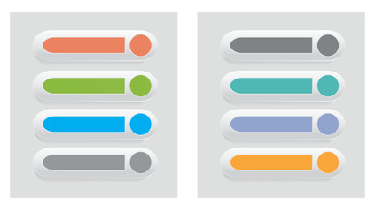 Set of vector web interface buttons.