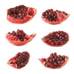 Pomegranate fruit's fragment isolated