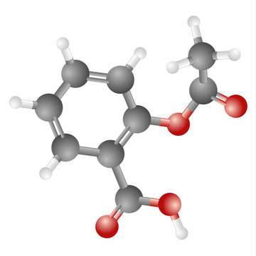 Mol&eacute;cule d'aspirine