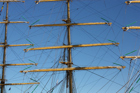  Masts and rigging of an  sailing ship