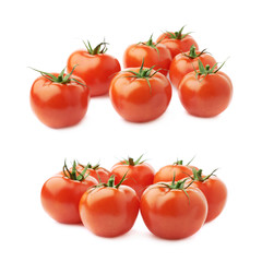 Pile of multiple tomatoes isolated