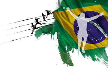 Drapeau Brésil Athlétisme