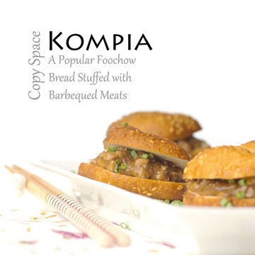 Foochow Kompia on White Background