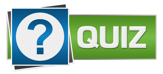 Quiz Green Blue Horizontal 