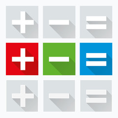 Obraz premium Plus Minus Hinweis