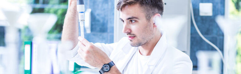 Male scientist working in laboratory