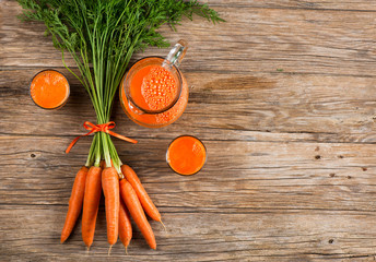 Freshly squeezed carrot juice