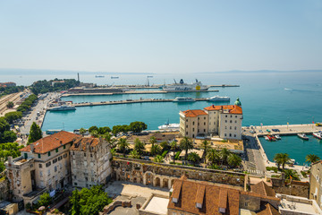 View to the port of Split - obrazy, fototapety, plakaty