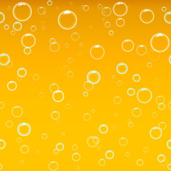 Beer foam background, horizontal seamless beer pattern. Bubbles