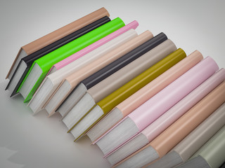 Fototapeta premium Empty colored books mockup template. High resolution.