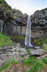 Svartifoss waterfall in Iceland