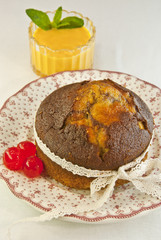 Bizcocho de naranja y chocolate