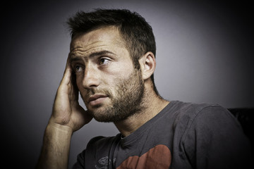 Portrait of a thoughtful young man