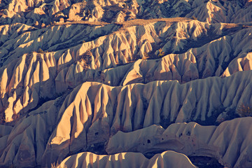 Vintage photo of Cappadocia Rock formations in Goreme National Park, Turkey