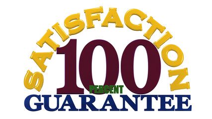 Satisfaction Guarantee logo on a white background