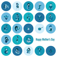 Happy Mothers Day Icons