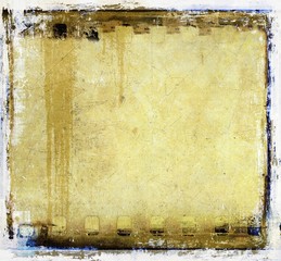 Grunge sepia film strip frame